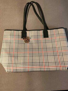 Tommy Hilfiger Plaid Large Shoulder Purse